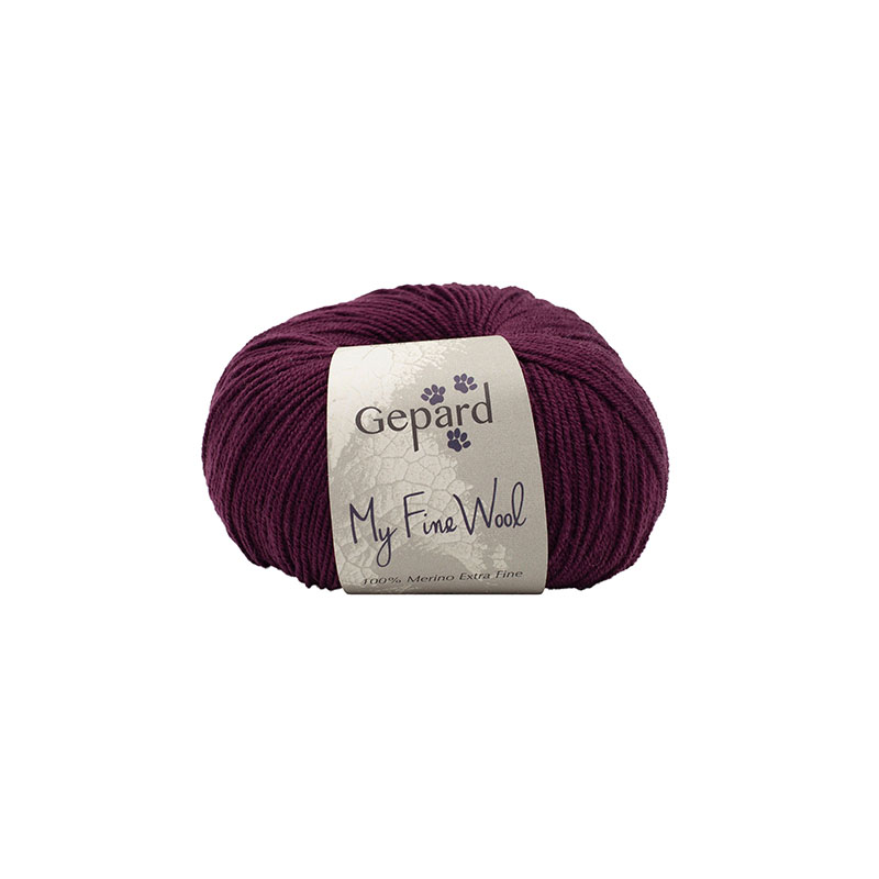 Gepard Garn My Fine Wool - 484 Brombær Fine Wool - Louise Harden - Strik Design