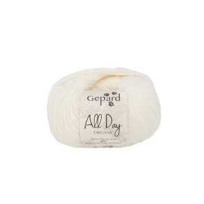 Gepard Garn All Day Organic - 101 Rhvid