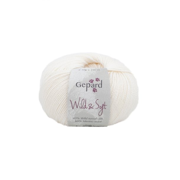 Gepard Garn Wild &amp; Soft - 101 Rhvid