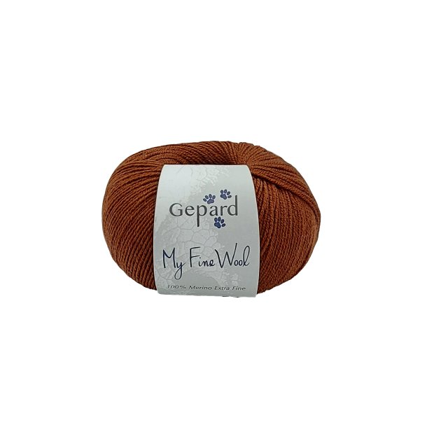 Gepard Garn My Fine Wool - 164 Kastanje