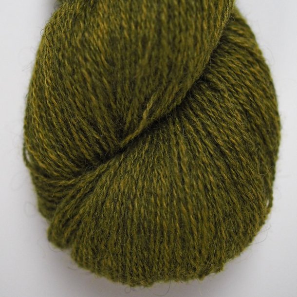 Hjelholt Uldspinderi - Dansk Pelsuld 8/2 Farve 28 - �ble Gr�n