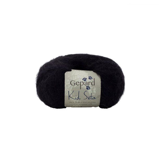 Gepard Garn Kid Seta - 407 Sort