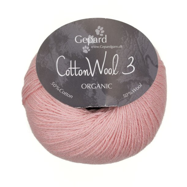 Gepard Garn Cotton Wool 3 - 104 Lys Pudder