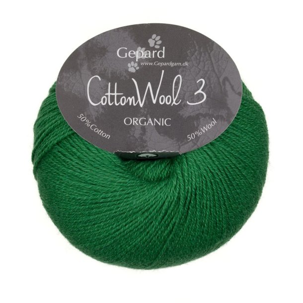 Gepard Garn Cotton Wool 3 - 832 Vild Gr�n