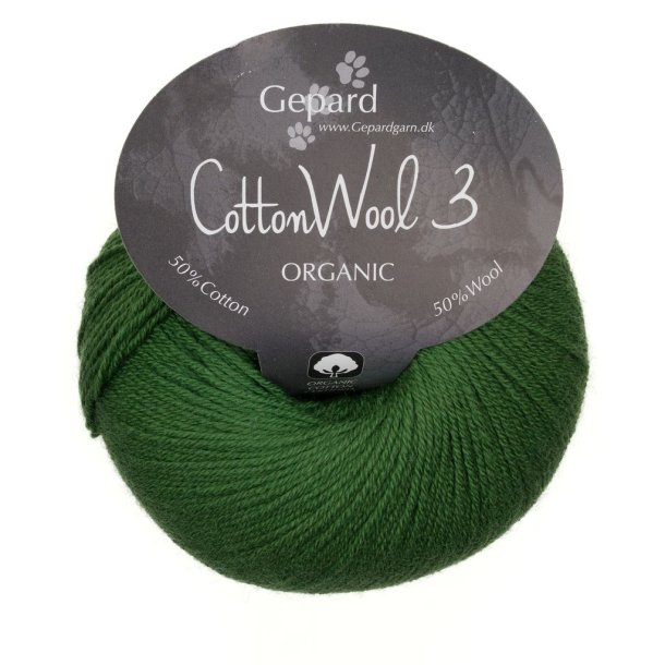 Gepard Garn Cotton Wool 3 - 835 Gr�sgr�n