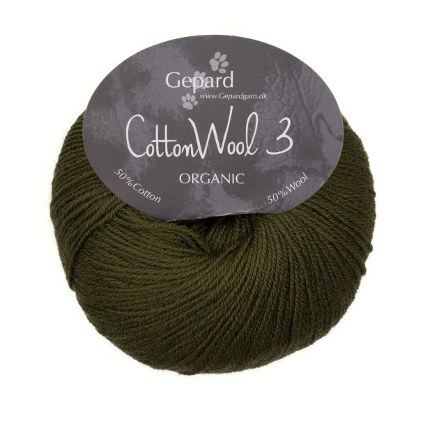 Gepard Garn Cotton Wool 3 - 870 Skovgr�n