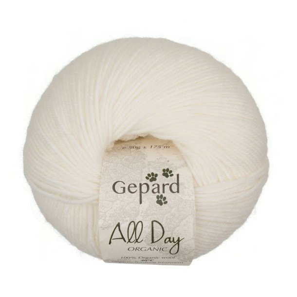 Gepard Garn All Day Organic - 101 R�hvid