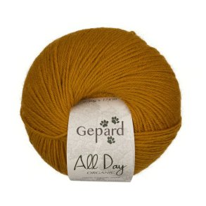 Gepard Garn All Day Organic - 128 Karry Brun