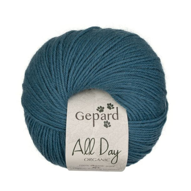 Gepard Garn All Day Organic - 735 St�vet Petrolbl�