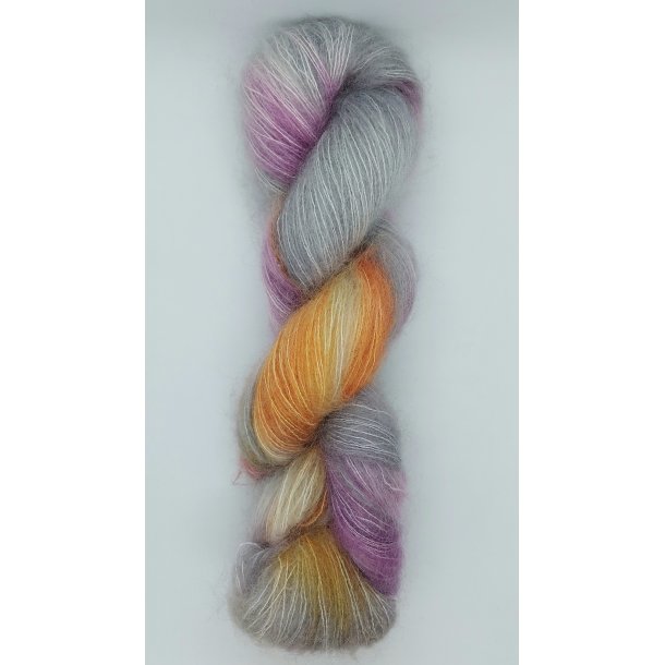Louise Harden Handdyed Silk Mohair - Grey Orange