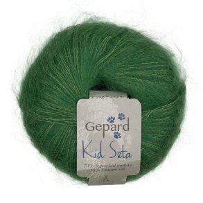 Gepard Garn Kid Seta - 1229 Gr�s Gr�n
