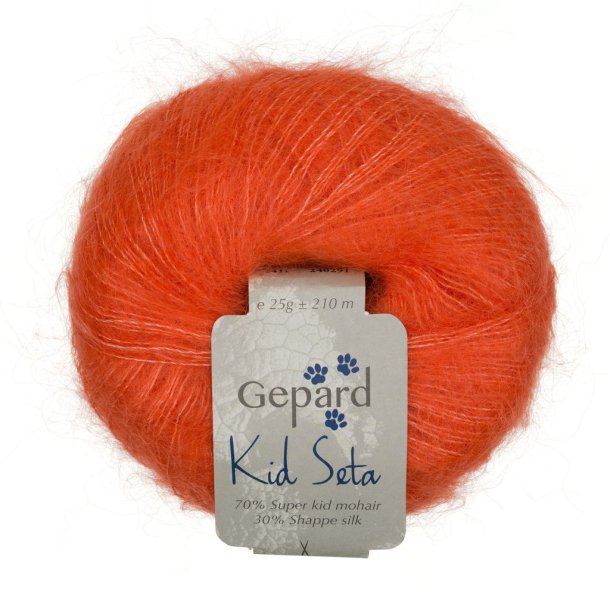 Gepard Garn Kid Seta - 1411 Neon Orange
