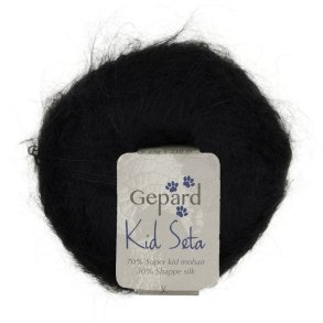 Gepard Garn Kid Seta - 407 Sort