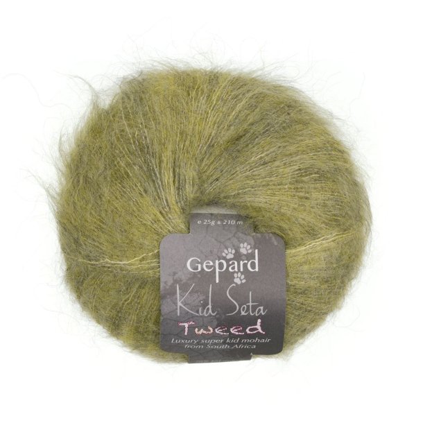 Gepard Garn - Kid Seta Tweed - 112 Citronmelisse