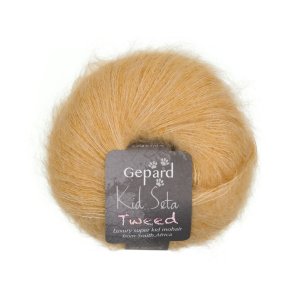Gepard Garn - Kid Seta Tweed - 122 Gule Str�