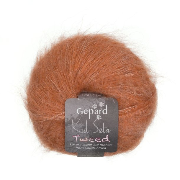 Gepard Garn - Kid Seta Tweed - 210 Orange Dr�mme