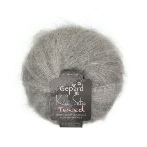 Gepard Garn - Kid Seta Tweed - 502 Gr� Fjer
