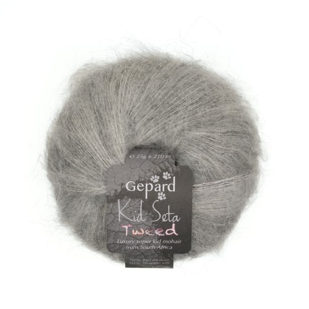 Gepard Garn - Kid Seta Tweed - 502 Gr� Fjer