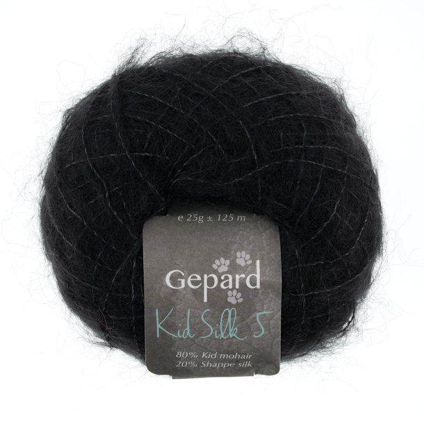 Gepard Garn - Kid Silk 5 - 407 Sort