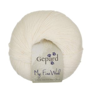 Gepard Garn My Fine Wool - 101 R�hvid