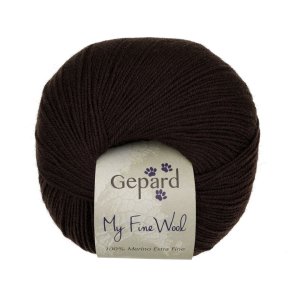 Gepard Garn My Fine Wool - 192 M�rkebrun