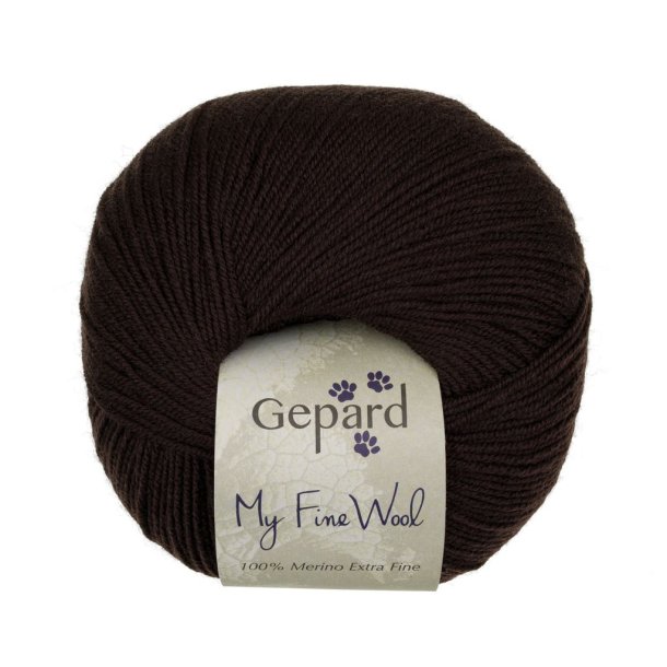 Gepard Garn My Fine Wool - 192 M�rkebrun