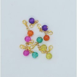 Mark�rer med glasperler - Lilla