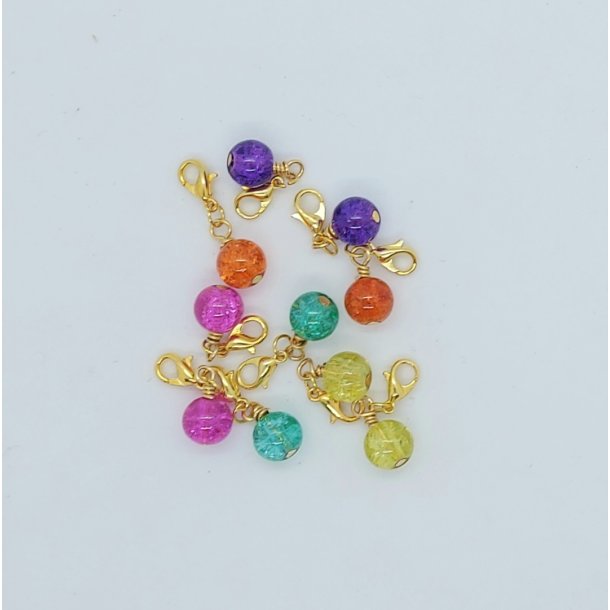 Mark�rer med glasperler - Lilla