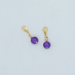 Mark�rer med glasperler - Lilla