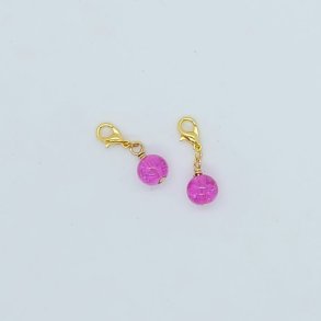 Mark�rer med glasperler - Pink