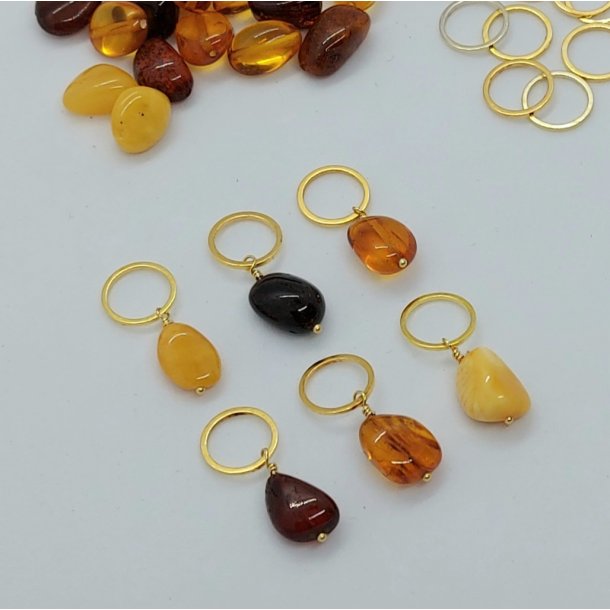 Mark�rer med rav-perler - lille