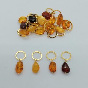 Mark�rer med rav-perler - lille