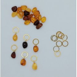 Mark�rer med rav-perler - lille