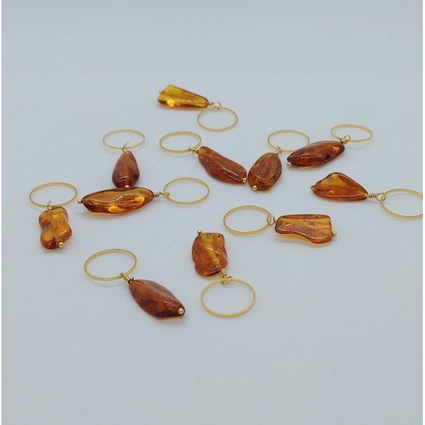 Mark�rer med rav-perler - stor