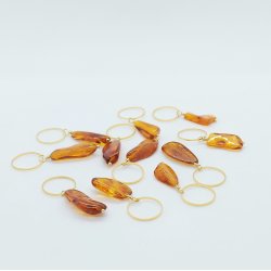 Mark�rer med rav-perler - stor