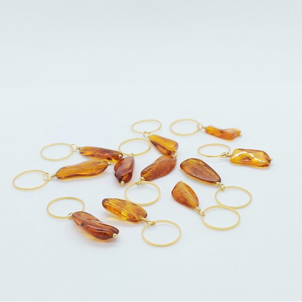 Mark�rer med rav-perler - stor