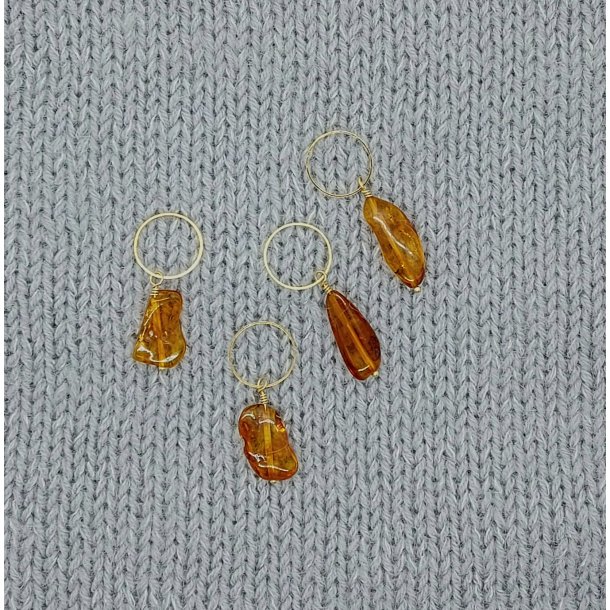 Mark�rer med rav-perler - stor