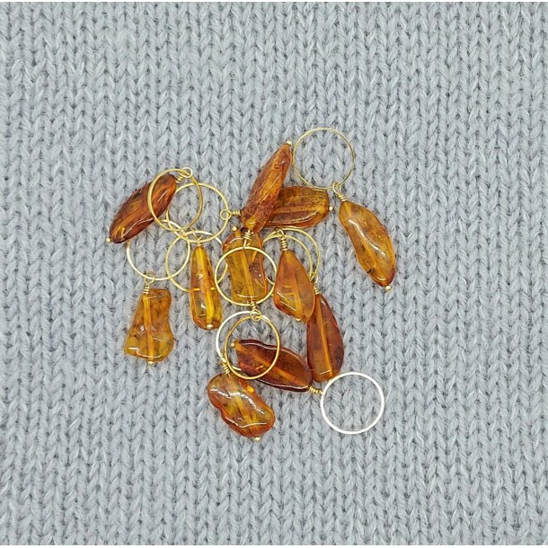 Mark�rer med rav-perler - stor