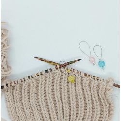 Mark�rer med wire og glasperler - Gul