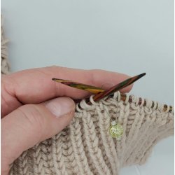 Mark�rer med wire og glasperler - Lys Gr�n