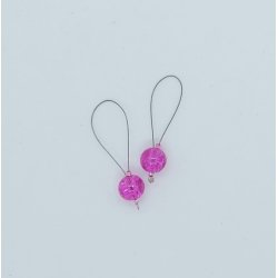 Mark�rer med wire og glasperler - Pink