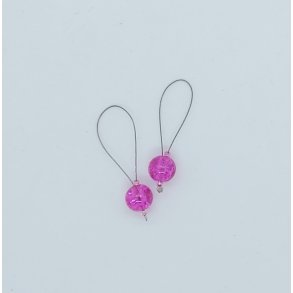 Mark�rer med wire og glasperler - Pink