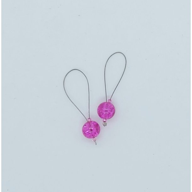 Mark�rer med wire og glasperler - Pink