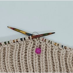 Mark�rer med wire og glasperler - Pink