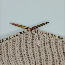 Mark�rer med wire og glasperler - Rosa