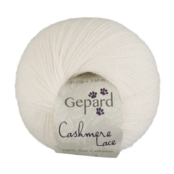 Gepard Garn Cashmere Lace - 101 Pearl