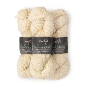 Gepard Garn Cash Sock Chunky - 101 R�hvid Stilhed
