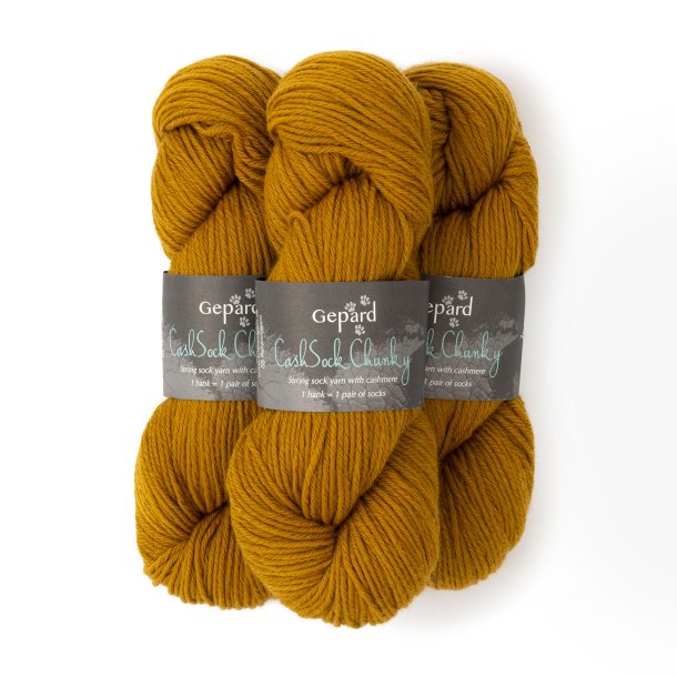 Gepard Garn Cash Sock Chunky - 130 Okker