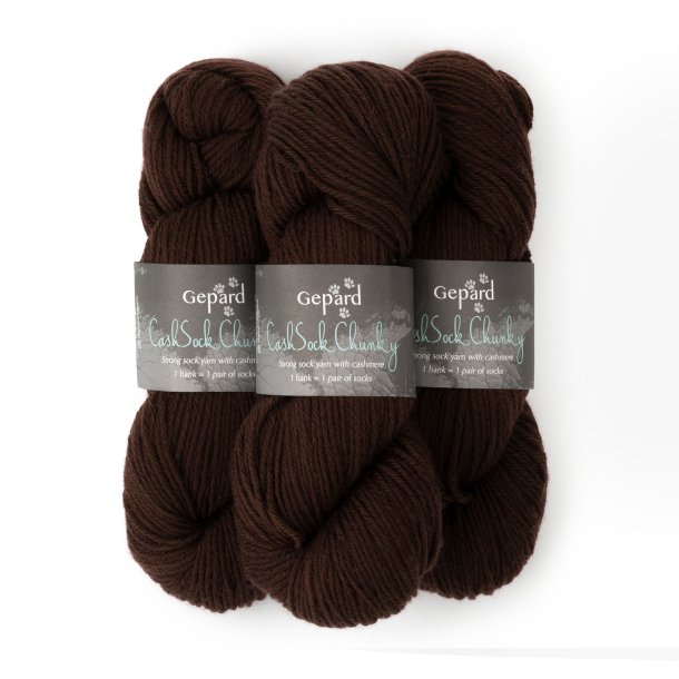 Gepard Garn Cash Sock Chunky - 170 Brun