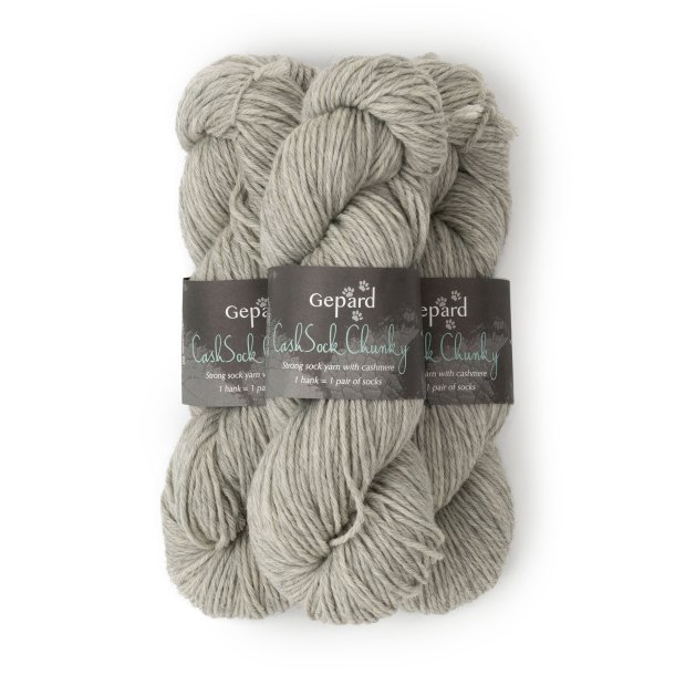 Gepard Garn Cash Sock Chunky - 504 Lysegr� Sofadr�mme
